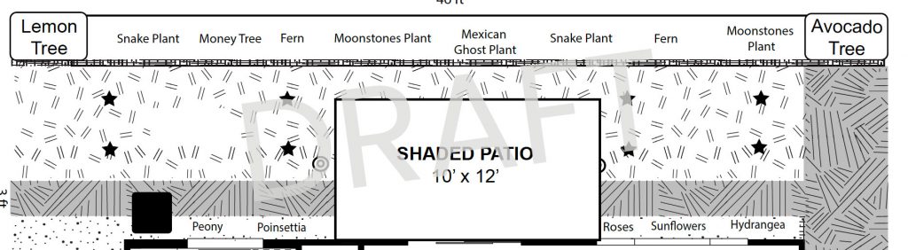 Draft of our Landscaping Plans for our Backyard